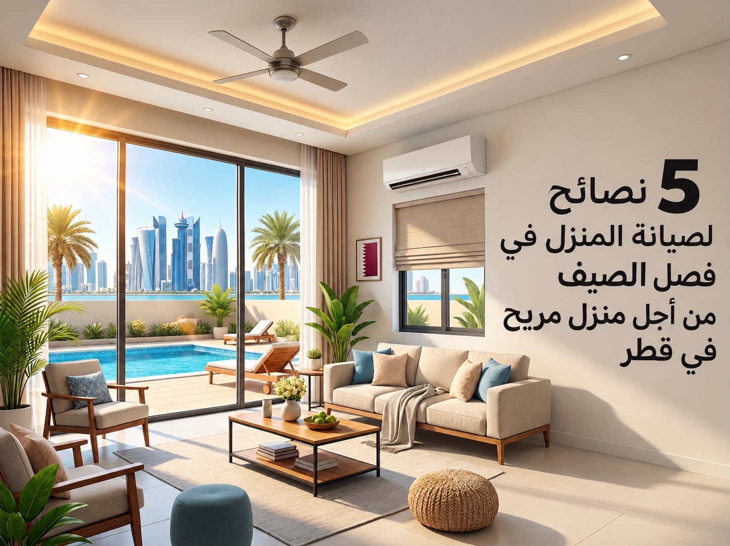 5 نصائح أساسية للحفاظ على راحة منزلك خلال فصل الصيف في قطر